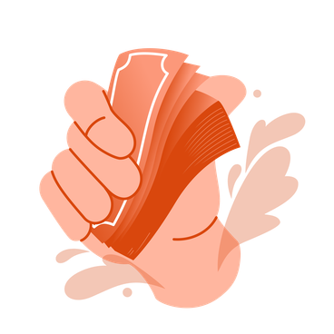 orange-hand-holding-a-bundle-of-banknotes